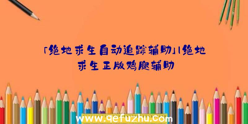 「绝地求生自动追踪辅助」|绝地求生正版鸡腿辅助